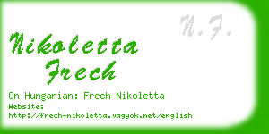 nikoletta frech business card